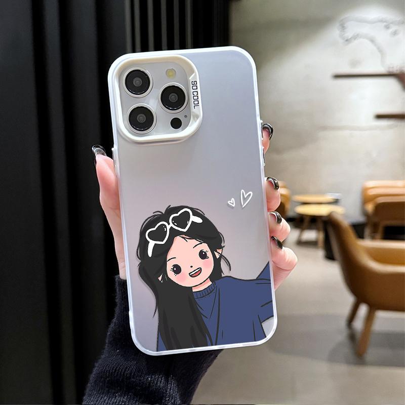 Lovely Couple Couple Phone Case For iPhone 17 Air 16e 15 14 13 12 11 Pro Max Plus Mini SE Anti Fall Matte Back Cover