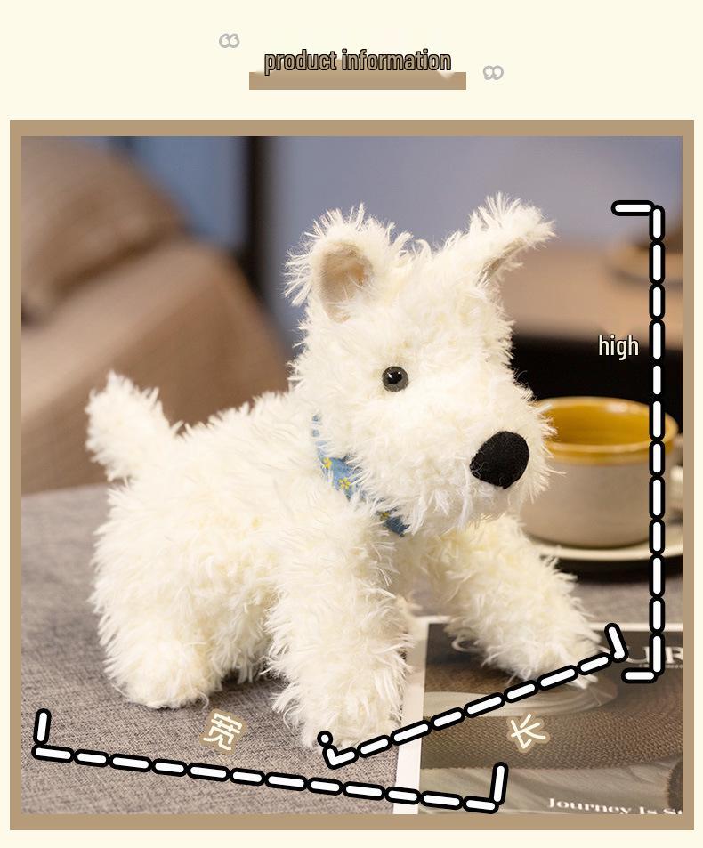Cute West Highland Terrier Plush Toy - Soft Comfort Doll and Sleep Companion for Kids