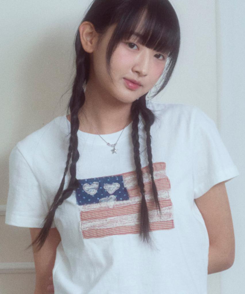 Loginaenloji Usa Banner Lace Patch T-Shirt White