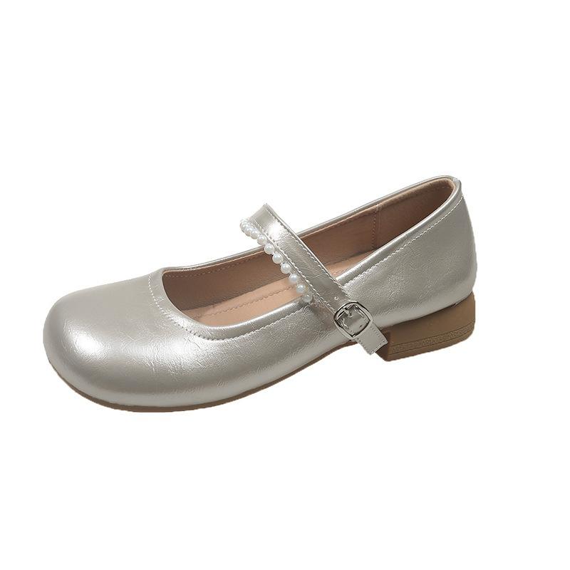 

Gentle flat-soled single shoes for women s new autumn Mary Jane shoes with skirts, soft-soled beanie shoes for women 40 шампанского