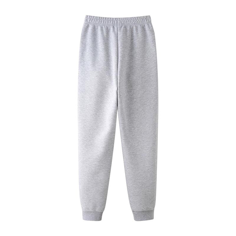 Li Ning Badminton Series Athletic Casual Series Fitted Thick Solid Color Knitted Sweatpants Men bottoms AKLVD49-2