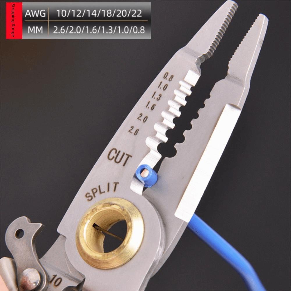 7 Inch Wire Stripper High Hardness Cable Cutter Multipurpose Electrician Crimp  Home