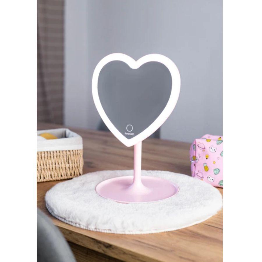 INNOGIO GIO-758HEART GIOperfect Pink Heart Cosmetic Mirror