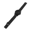 Reloj Flotante de Cuentas Magnéticas Correa de Acero Inoxidable Resistente al Agua 30 Metros Diseño de Agujas Único Reloj de Cuarzo Unisex Negro