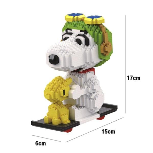 Comics Nanoblock - Puppy Pilot and Chick Snoopy Block, Puppy Pilot and Chick, populära koreanska leksaker