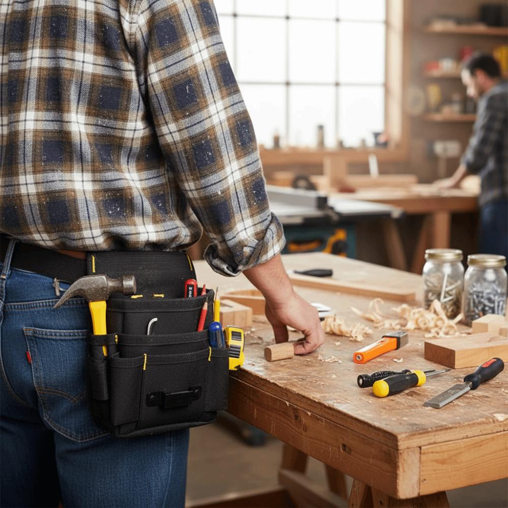 Adjustable Waist Belt Garden Tool Belt Multi-functional Multi-pockets Tool Bag Oxford Cloth Durable Material Tool Storage Bag