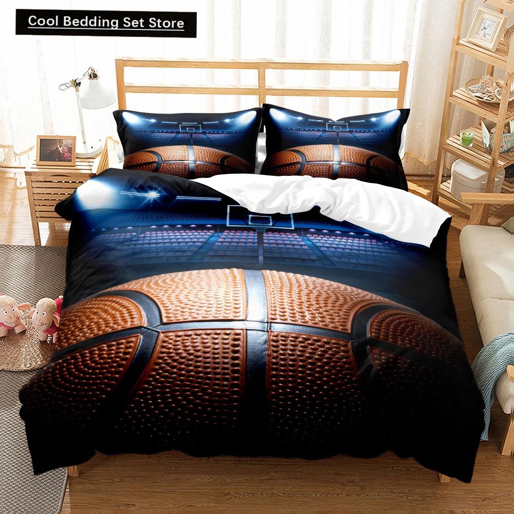 Fantastic 3D Print Basketball Duvet Cover Set Uk Single Double King US Twin Full Queen King Bed Linen Set Home Textiles Bedding