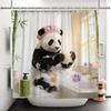 Cute Animal Theme Waterproof Shower Curtain Adorable Animals Bathroom Decor with Hooks For Bathtub Bathroom Screens Home Decor