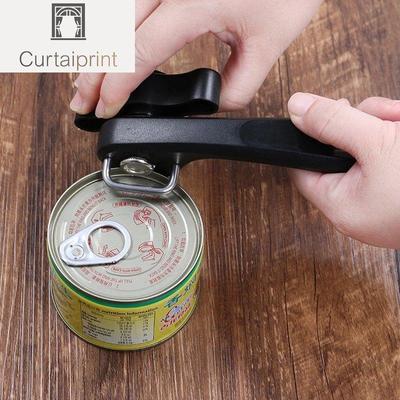 1pc Plastic Professional Kitchen Tool Safety Hand-actuated Can Opener Side Cut Easy Grip Manual Opener Knife for Cans Lid