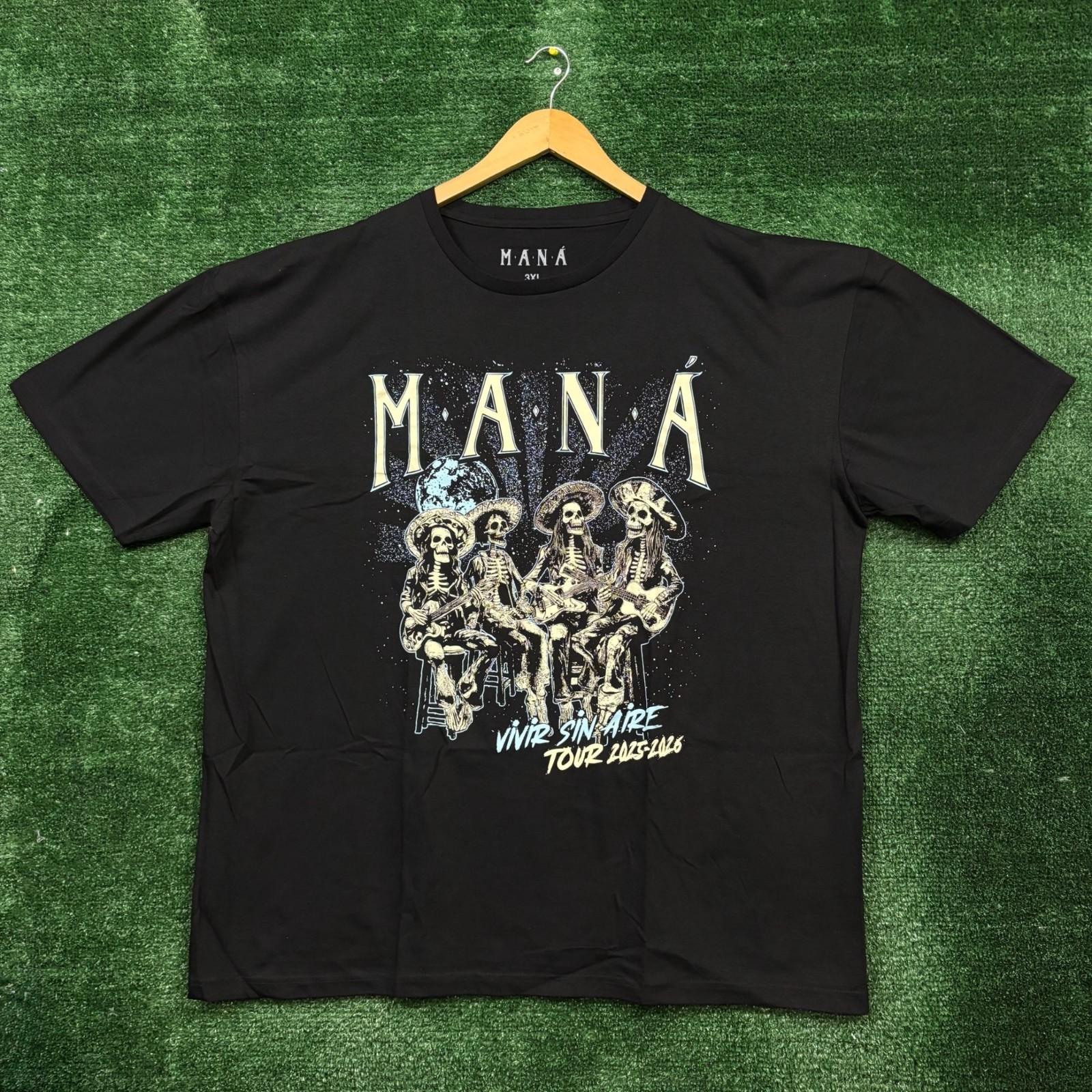 Mana Vivir Sin Aire Tour Rock Band Size 3XL Unisex T-Shirt XXXL