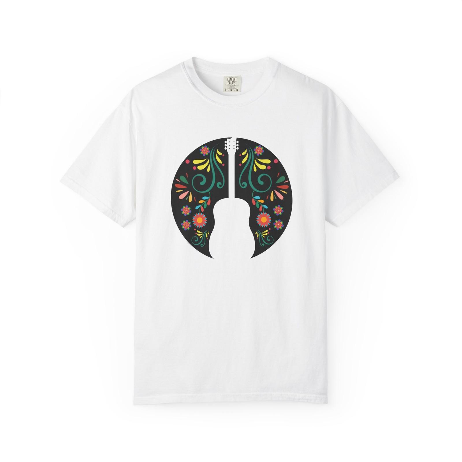 Halloween Day of the Dead Guitar Unisex Garment-Dyed T-shirt S разноцветный