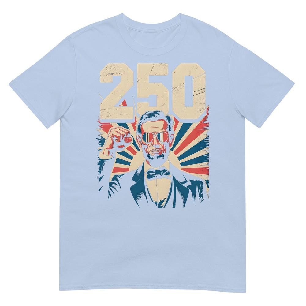 Abraham Lincoln 250th Birthday Retro Independence Day Tshirt S