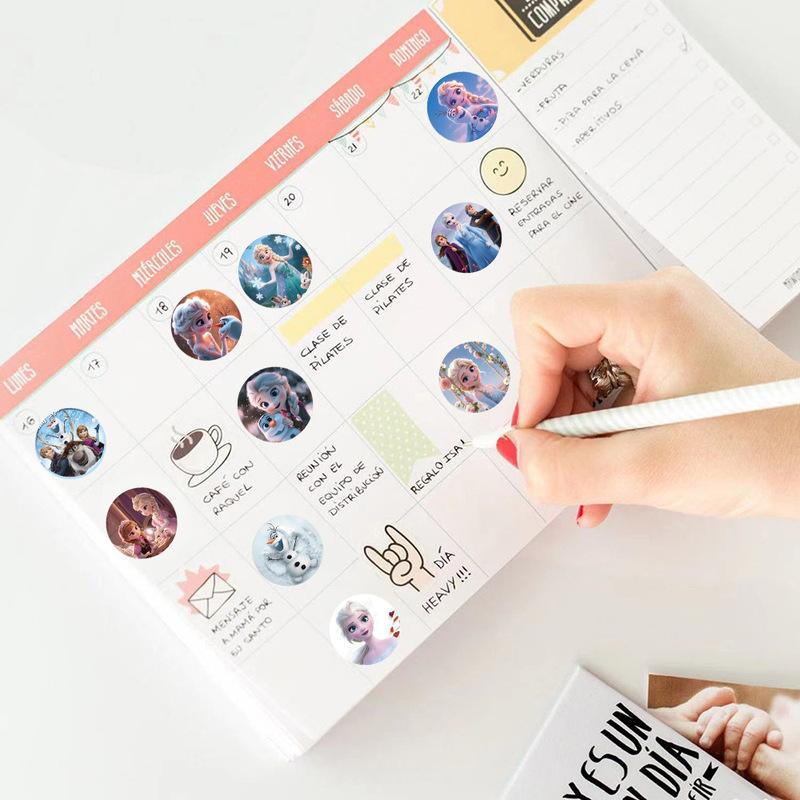 500pcs/Roll Frozen Princess Elsa Cartoon Sealing Sticker DIY PVC Laptop Decals Decoration Stiker Reward Gift Toys
