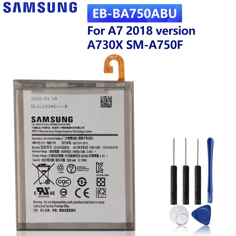 

Original Replacement Battery For Samsung Galaxy A7 2018 version SM-A730x A730x SM-A750F A10 SM-A750FN SM-A750N EB-BA750ABU 3300mAh