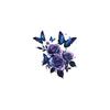 Self-adhesive Waterproof Toilet Seat Stickers Purple Rose Butterfly for Bathroom Decor