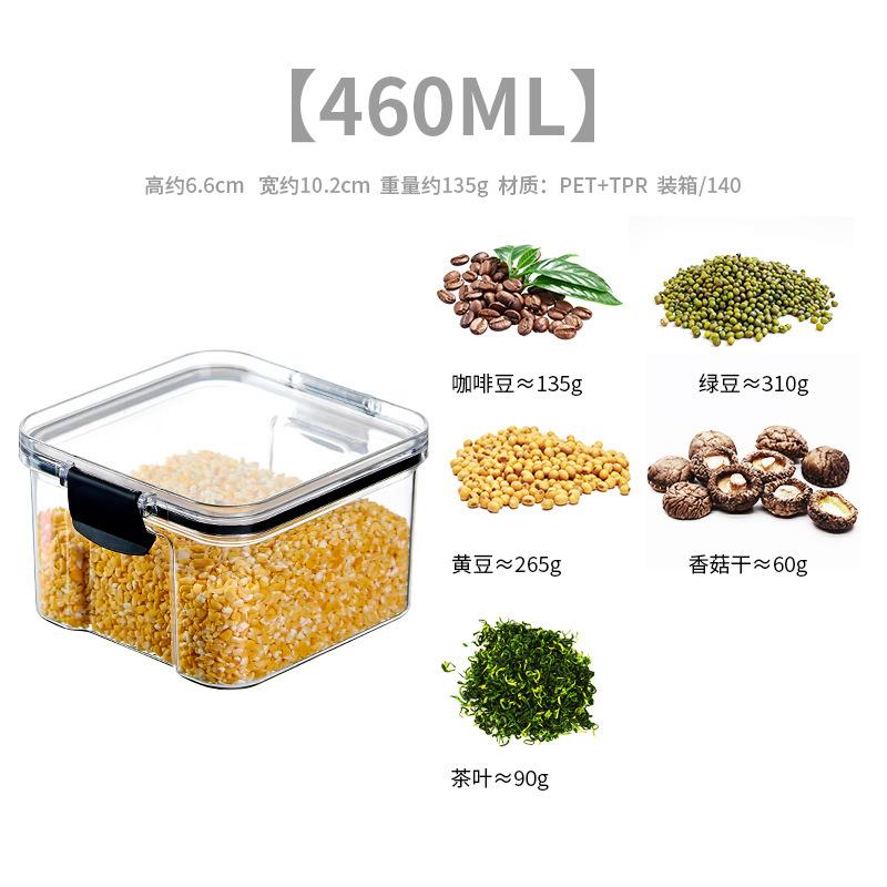 460-1800ml Kitchen Sealed Jar Stackable Food Storage Box Multigrain Tank Bottle Cereal Candy Dried Fruit Tea Storage Containers