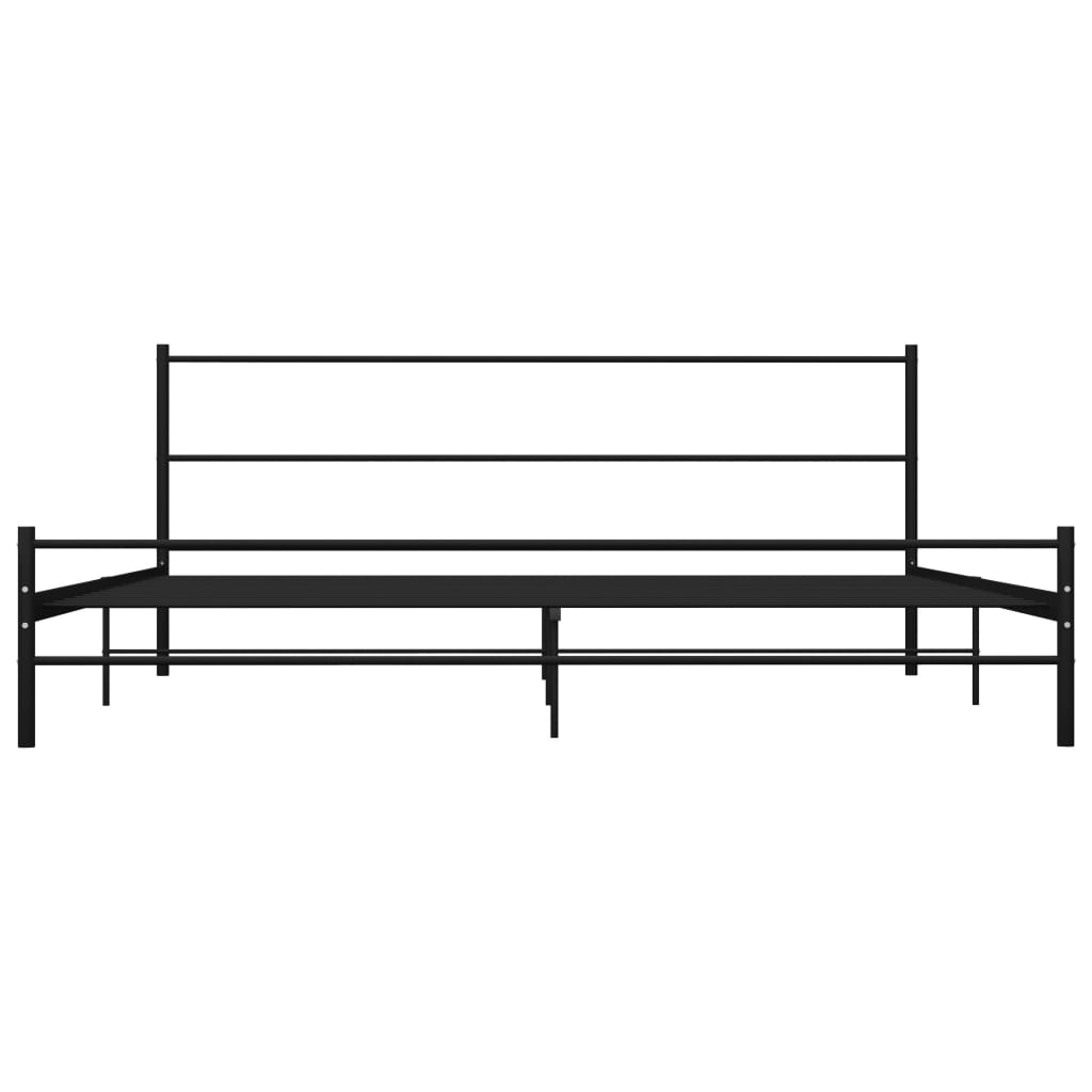 Double Bed Frame In Black Metal 200*200 Cm