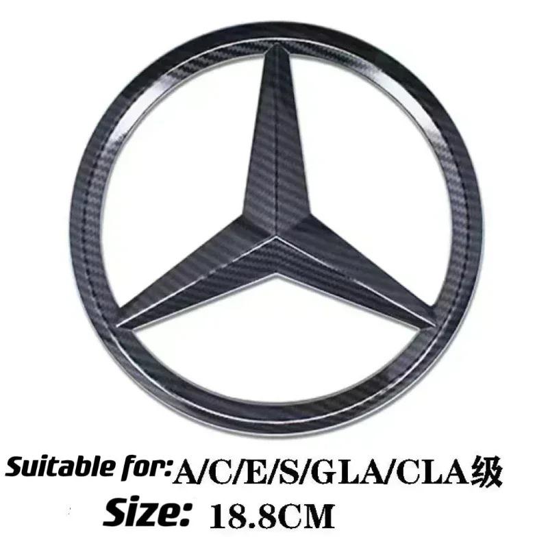 1Pcs ABS Car Front Grille Badge Decal Cover Emblem For Mercedes Benz W204 W205 W210 W211 W212 W213 C E Class GLA GLK ML GLC GLE OP3