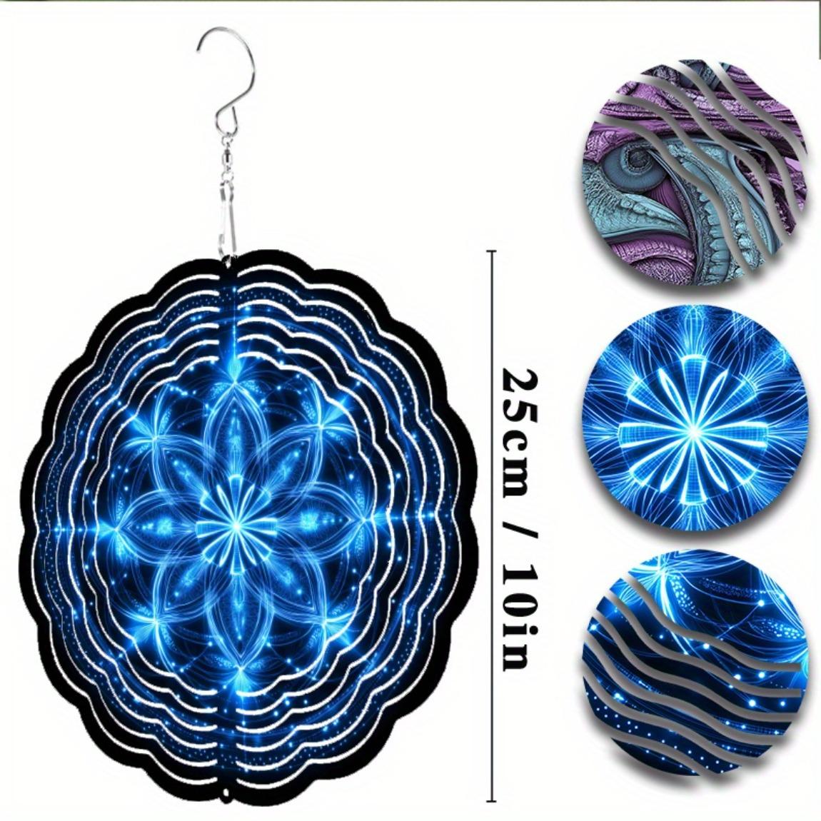 

Rustic Farmhouse Metal Mandala Wind Chime – Handcrafted Outdoor Garden Decor with Rotating Hook, Weather-Resistant Patio Art for Yard 01A