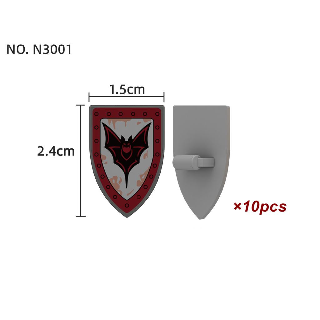 MOC Medieval Knights Armor Vest Shields Building Blocks Lion Soldiers Accessories Bricks Toys Compatible Kids Gift