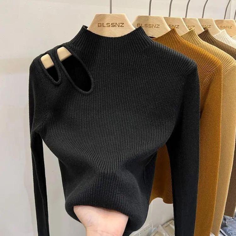 

Soft Warm Ribbed Knitted Turtleneck Sweater Women Pullovers Autumn Winter Basic Fit Tops One Size чёрный