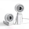 Ventilador de Mão JISULIFE Life7, Flexibilidade Máxima, Motor de Alta Potência, Display LED, Recarregável, 5 Velocidades, Ventilador de Mão Dobrável