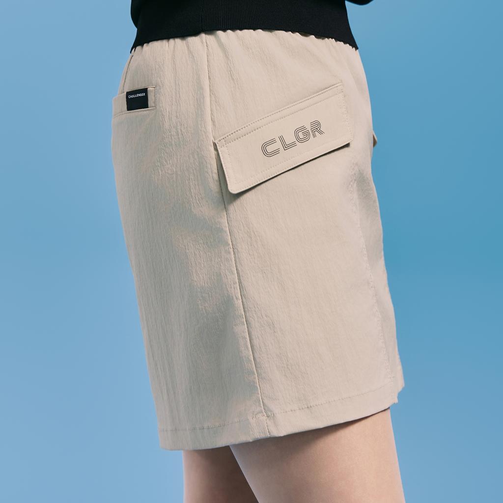 CHALLENGER Women'S Essential Cargo Pocket H-Line Golf Culottes Beige