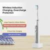 Periuță de dinți electrică cu ultrasunete Încărcare fără fir IPX7 Capete de înlocuire rezistente la apă Cronometru pentru albirea dinților Perie inteligentă