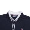 FILA Heritage Simple Fashion Classic Retro Casual Comfortable Versatile Polo Neck Knitted Long Sleeve Dress Women dresses Legendary-Blue F11W618304FNV