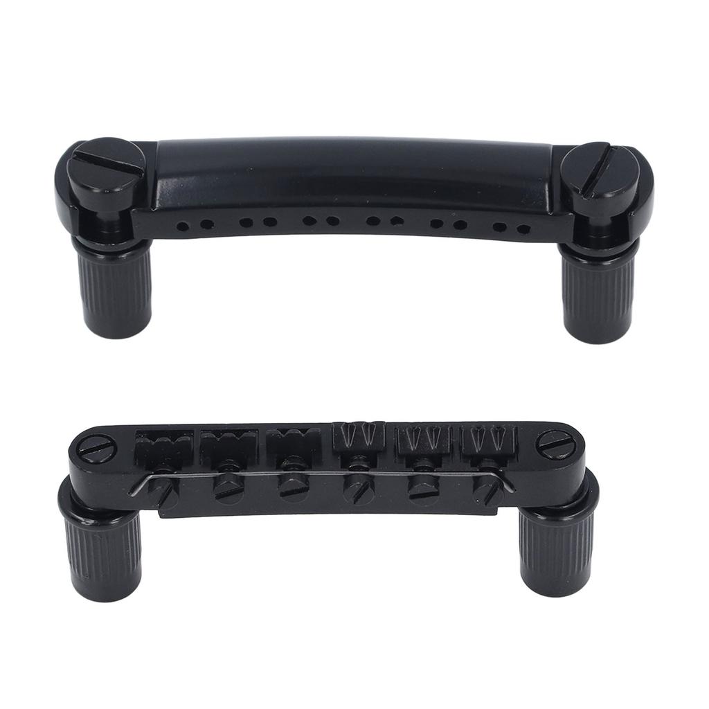 12 String Saddle Bridge and Tailpiece with Studs Metal Guitar Tailpiece Set Replacement for LP Elect