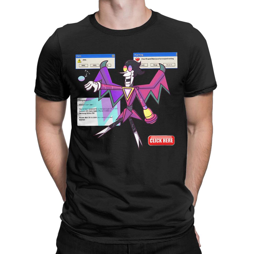 Vintage T-shirt Deltarune Spamtom Neo Bomulls T-shirts Mode T-shirt för Män Sommar Y2K Basic Casual Kortärmade T-shirts