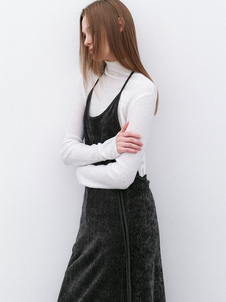 Atelier Nine Soft Velvet Halter Neck Dress(Op-6310)