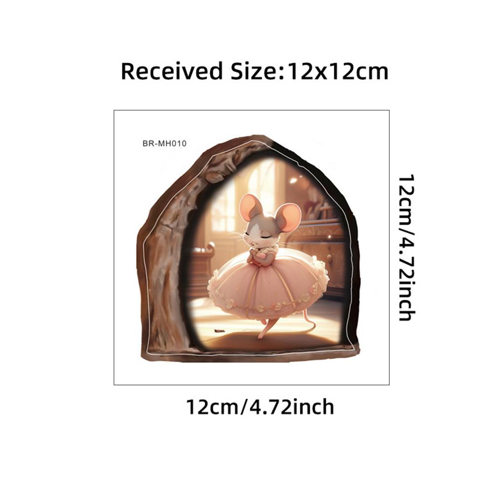 DIY Cartoon Funny Mouse Hole Wall Stickers Home Decoration Cute Animal Waterproof Decals Kid Bedroom Living Room Wallpaper Decor