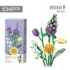 Romantic Rose Flowers Bouquet Building Blocks Sunflower Model Bricks Creative Desktop Decoration Kid Diy Toy Girl Birthday Gifts