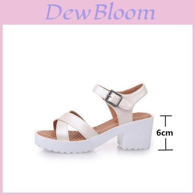 Elegant Women Platform Sandals With Open Toe For Casual Summer Wear In Weave Design