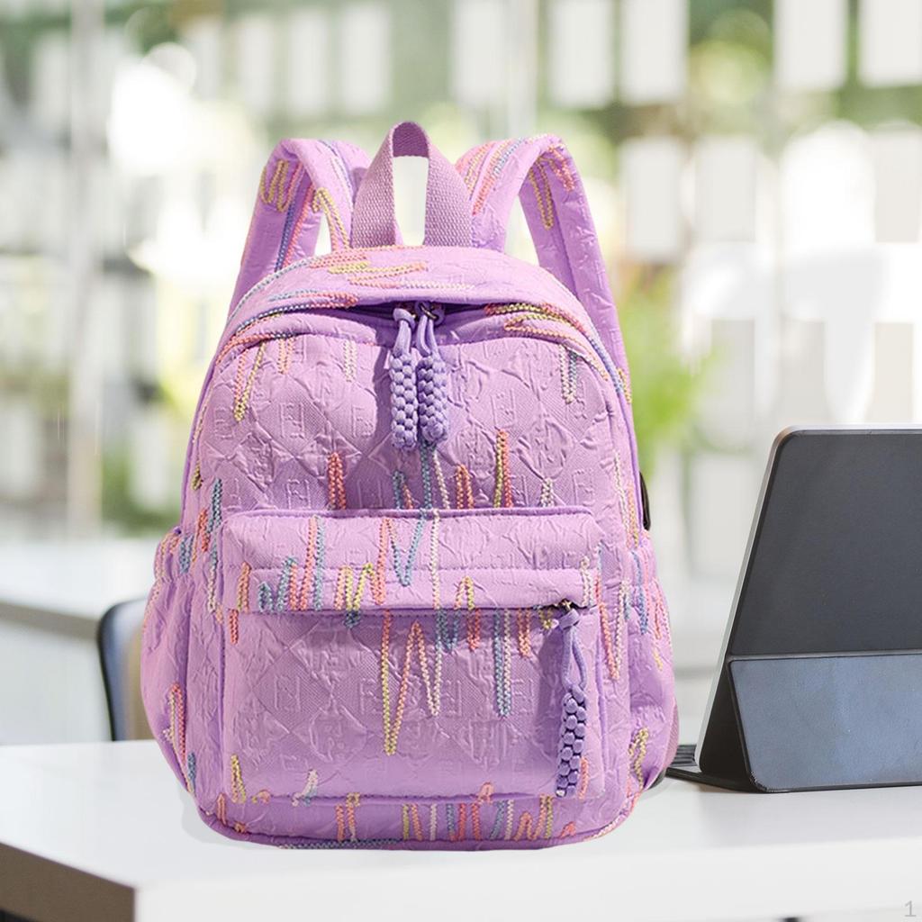 Children's Backpack Spacious Design Weave Zipper Rucksack for Early Education