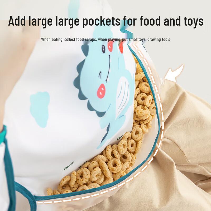 Beitais Waterproof Long Sleeve Children's Feeding Smock Bib