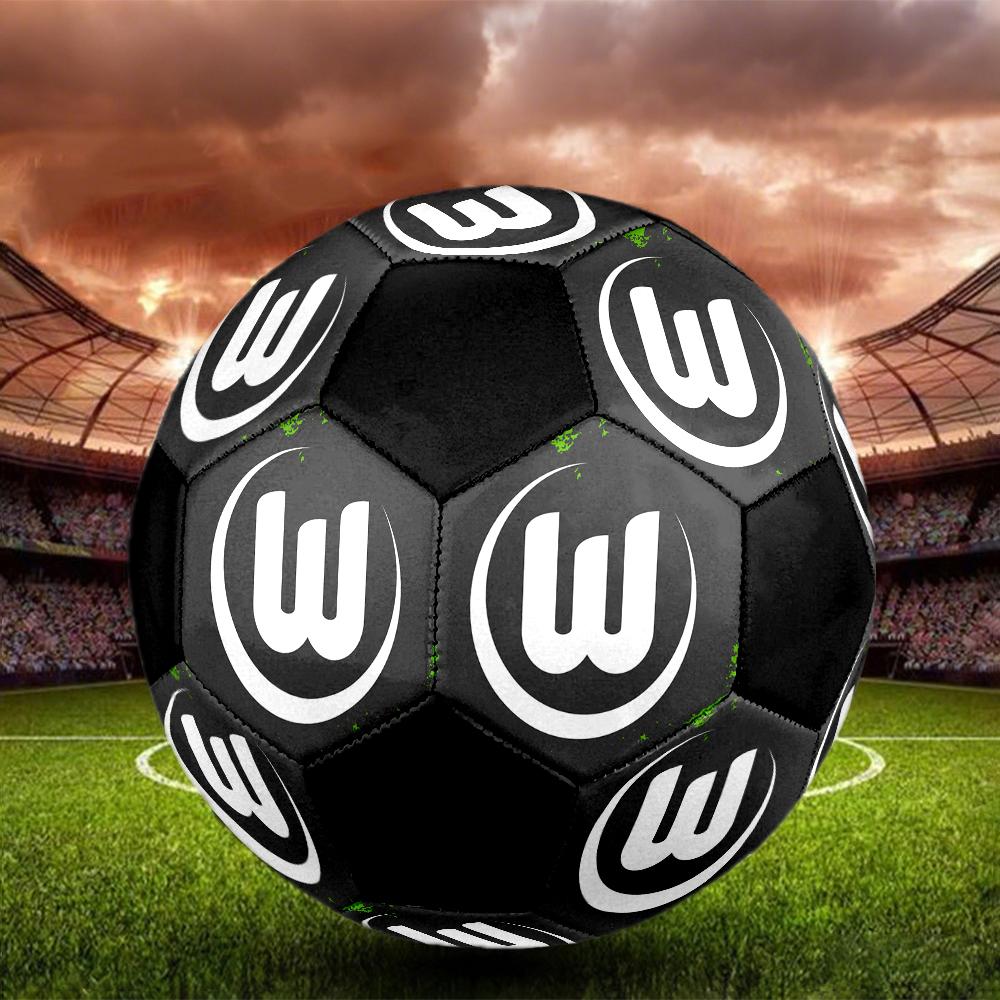 VfL Wolfsburg Indoor Soccer Ball Colorful Machine Stitched PVC Size 5 Team Training Competition Ready Durable High-Bounce Cool Sports Gift