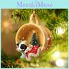 Charming Cartoon Acrylic Flat Pet Dog Christmas Decorative Gift For Car And Home