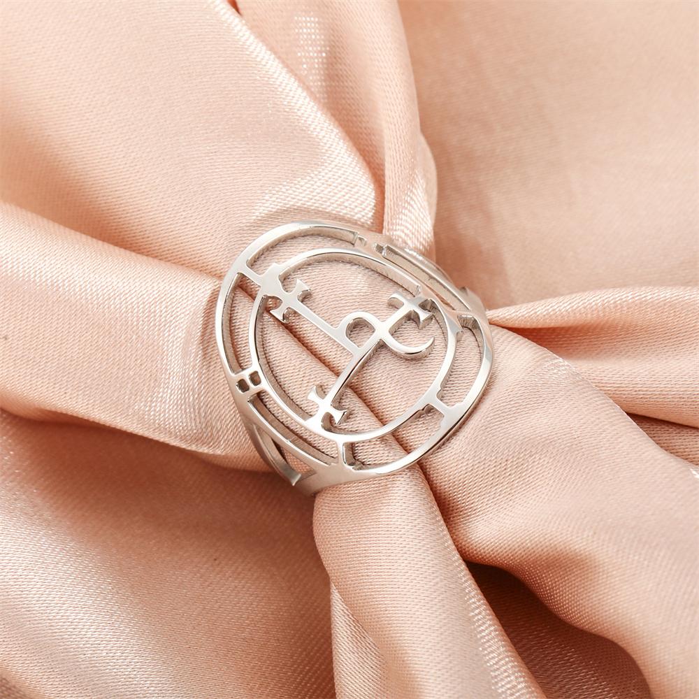  Fashion Sigil of Lilith Ring for Woman Stainless Steel Demon Seal Geometric Ring Solomon Magic Protection Amulet Jewelry