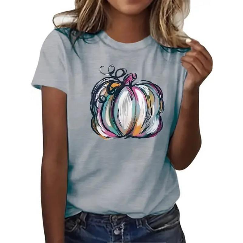 

Модная Трендовая Повседневная Универсальная Высококачественная Женская Футболка с Коротким Рукавом и Круглым Вырезом с Цифровой Печатью 6xl