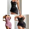 Lace Fishbone Lingerie Sleepwear Set With Sheer Material For Nightwear And Lounge