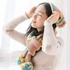 (1pc)5-strand Milk Cotton Segment Dyed Rainbow Cotton Hand Woven Wool Scarf Pillow Blanket Material Wool