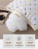 Pair of 48x74 Cervical Spine Support Pillows with Pillowcases for Home or Dorm
