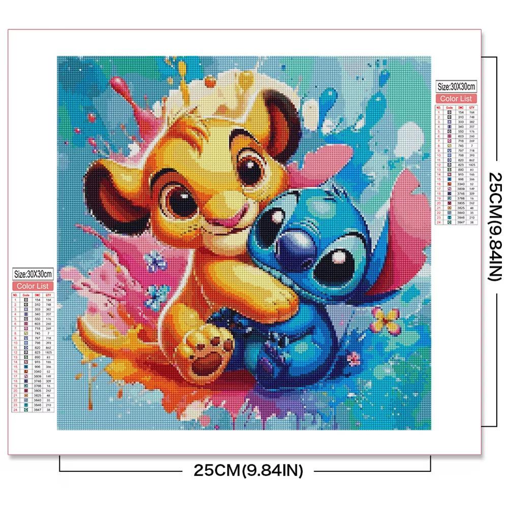 Disney DIY Diamond Painting Stitch Simba The Lion King Mosaic Dumbo Full Square Round Drill Embroidery Set Cartoon Wall Decor