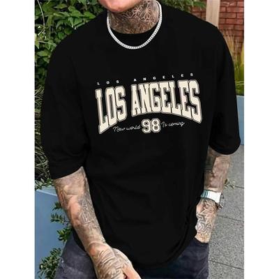 Minimal Los Angeles T-Shirt,Soft Breathable & Fade-Resistant, Classic Fit for Daily Casual Wear