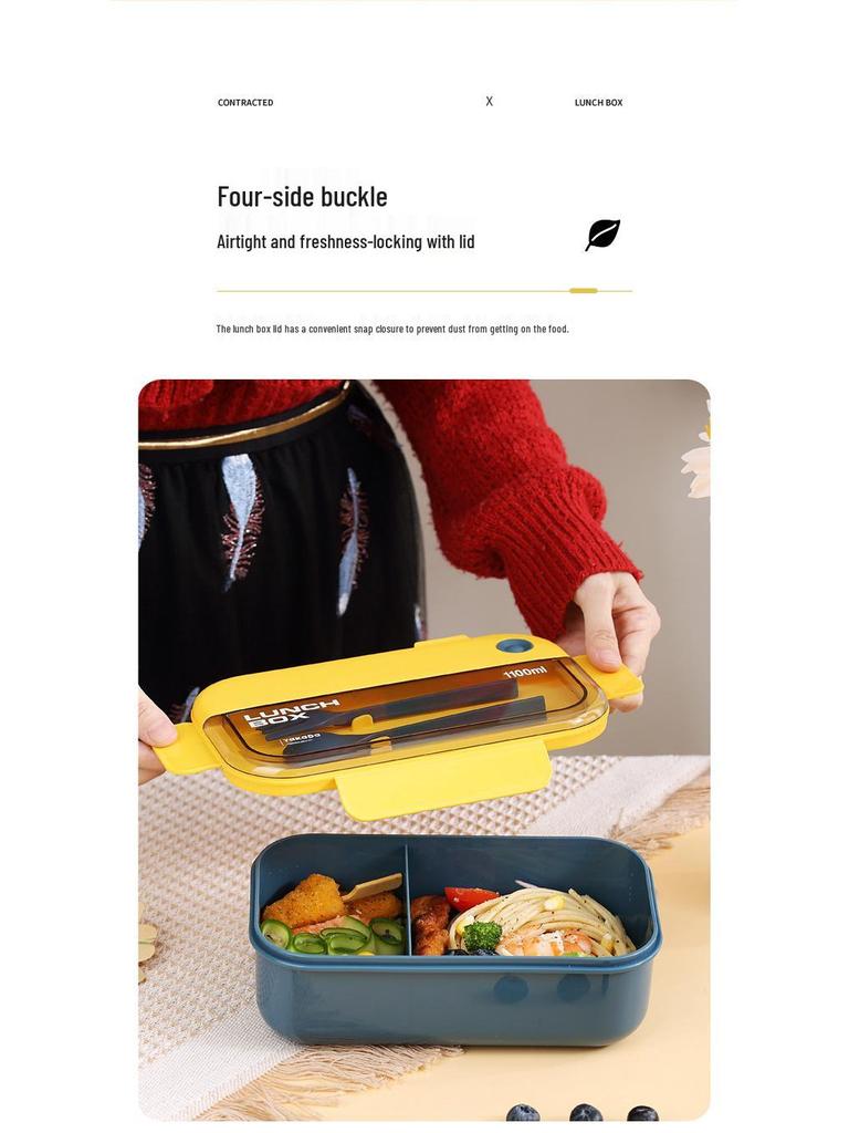 Microwave-Safe Insulated Bento Box with Cutlery for Office & School