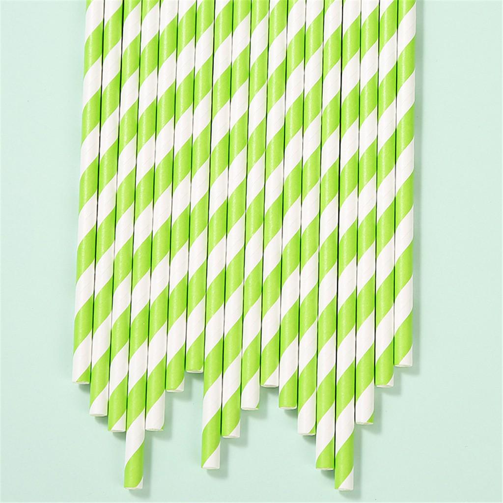 Paper Straws Disposable Holiday Party Drinking Straws Decoration Straws 100Pcs