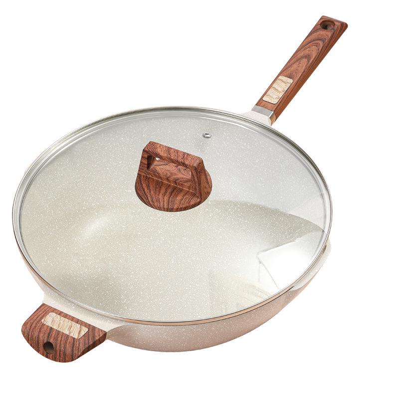 Maifan Stone Non-stick Oil-free Frying Pan, Universal for Induction and Gas Stoves