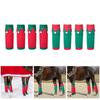 Horse Leg Wraps Christmas Style Polyester Breathable Festive Decor for Winter Equestrian Accessories